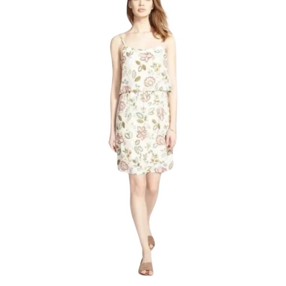 Madewell Dresses & Skirts - Madewell Women's Size 8 Silk Overlay Cami Mini Dress Botanical Print